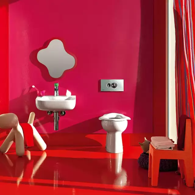 Laufen Florakids Унитаз напольный 38.5х29.5х35 см, слив в стену, цвет: белый