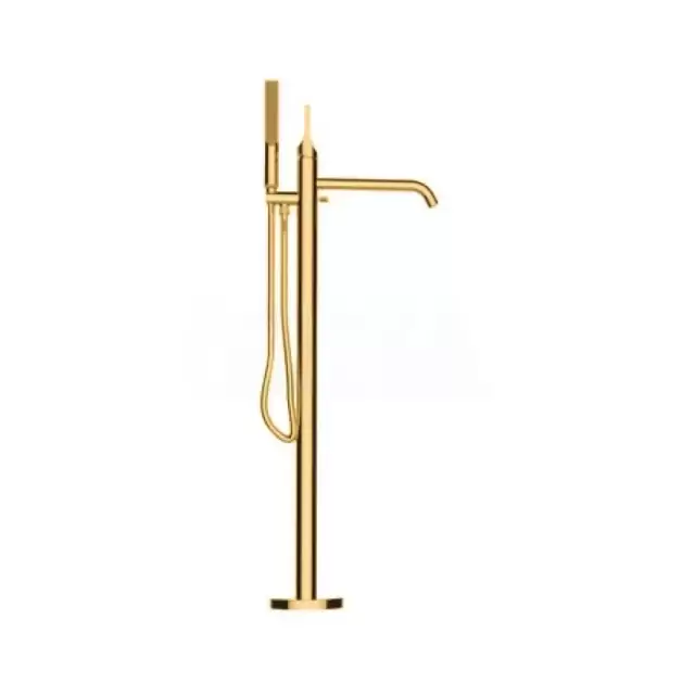 Bossini Apice Смеситель для ванны, напольный, с ручным душем, цвет: золото