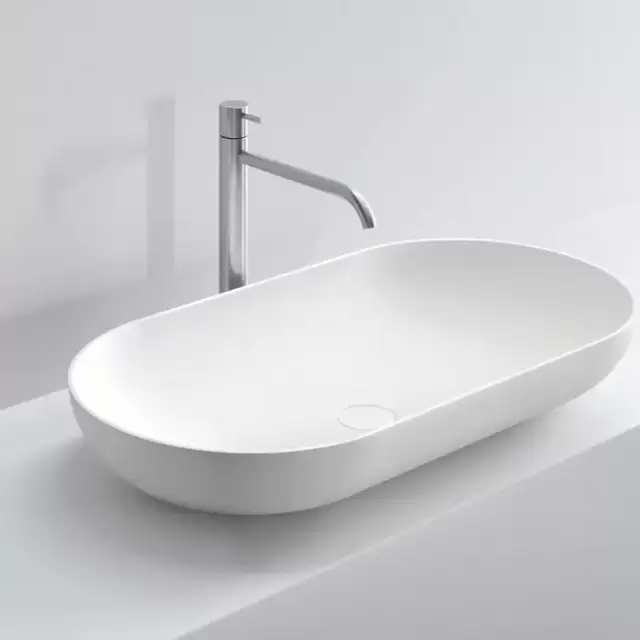 NOORTH milldue edition Раковина 81х42х13 см, без отв., накладная, цвет: белый