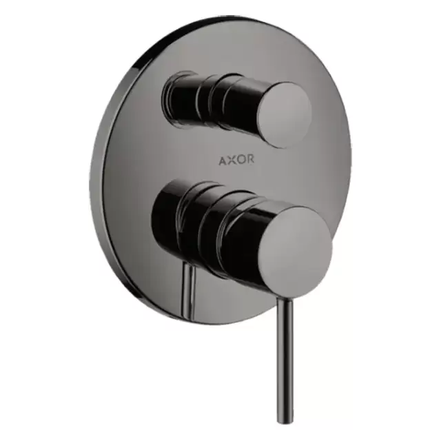 Axor Starck Смеситель для ванны, встраиваемый, с переключателем на 2 потока, цвет: полированный черный хром