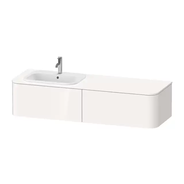 Duravit Happy D.2 Plus Тумба подвесная 160x55x35.4см, с раковиной и 2 ящиками, SX, цвет: белый глянцевый