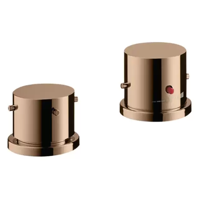 Axor Starck Смеситель на борт ванны, на 2 отв., термостатический, цвет: полированное красное золото