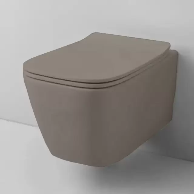Artceram A16 Унитаз подвесной 52х36 см, безободковый, в комплекте с крепежом, цвет: Brown tortora