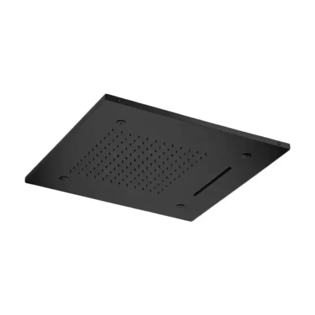 Almar Chromoterapy Верхний душ 50х50см., потолочный, 3 режима, хромотерапия, цвет: черный матовый