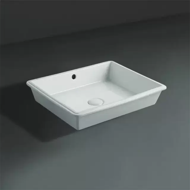 SIMAS Lavabi d'arredo Раковина 48х37 см, без отв., встраиваемая под столешницу, с переливом, цвет: белый