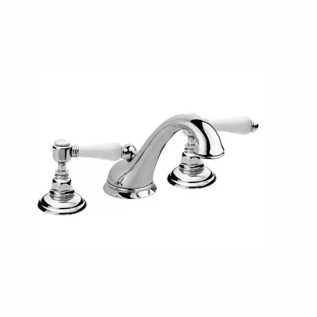 Nicolazzi P.M.Blanc Смеситель для раковины, на 3 отверстия, с донным клапаном, излив 130мм, цвет: хром