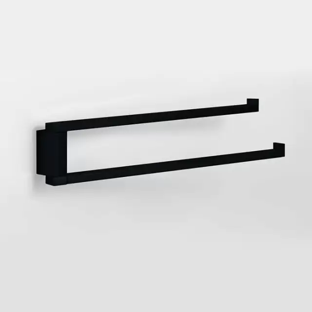 Colombo MiniQ Полотенцедержатель двойной 33см, цвет: чёрный матовый