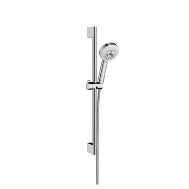Hansgrohe Crometta Multi Душевой набор: штанга 65см., ручной душ 100, 3jet (Rain, Turbo Rain, массажная), шланг, цвет: белый/хром