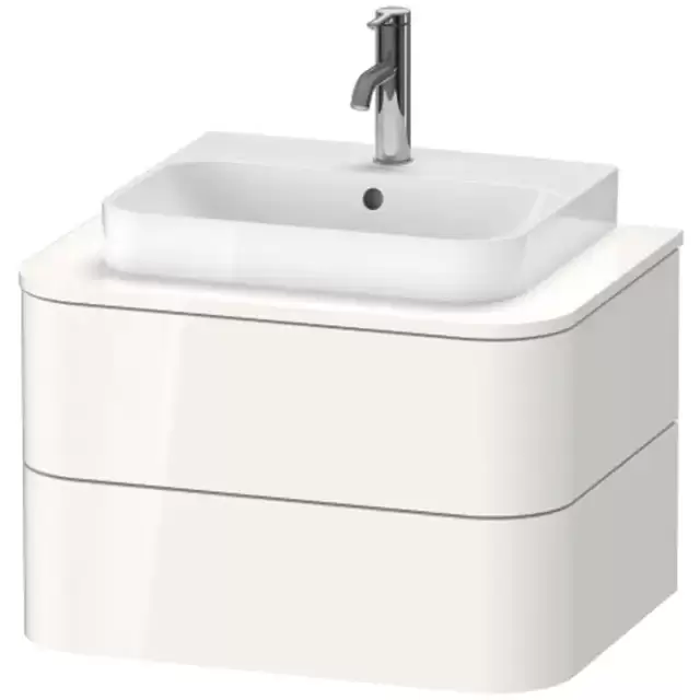 Duravit Happy D.2 Plus Тумба подвесная 65x55х40.8см, с раковиной и 2 ящиками, цвет: белый глянцевый