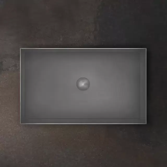 Gessi 316 Раковина 60x35 см, без отв., для установки на столешницу, без перелива, нержавеющая сталь, цвет: Steel Brushed