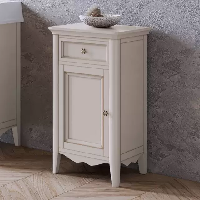 TW Veronica, Тумба 50.2/4540/37.4xh86.7см, 1 распашная дверка 1 выдвижной ящик, доводчики Blum (петли слева-SX), напольная, цвет: Vintage, ручки: Riflesso