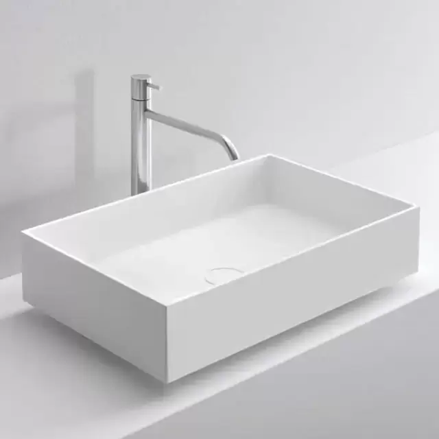 NOORTH milldue edition Раковина 63х38х12.2 см, без отв., накладная, цвет: белый