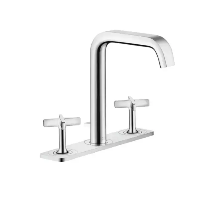 Axor Citterio E, Смеситель для раковины 170, на 3отверстия, с панелью и сливнымгарнитуром, цвет: хром