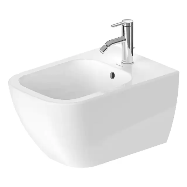 Duravit Happy D.2 Биде подвесное с 1 отв под смеситель, с креплением, цвет: белый