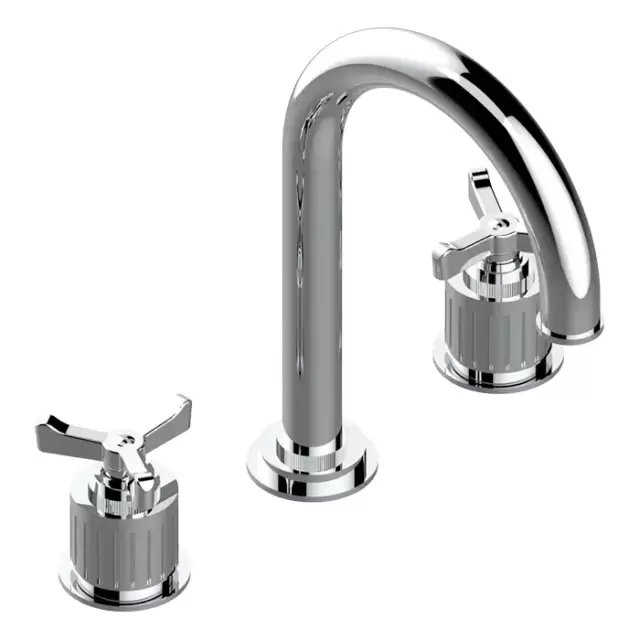 THG Hamptons Смеситель для раковины, 3 отв., цвет: хром