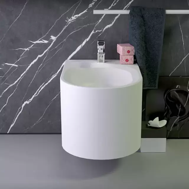 KNIEF Pearl Биде подвесное 56х39см с 1 отв под смеситель, цвет: белый матовый