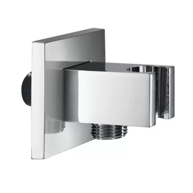 Almar Square  Подключение для шланга, с держателем для лейки, квадратное, цвет: хром