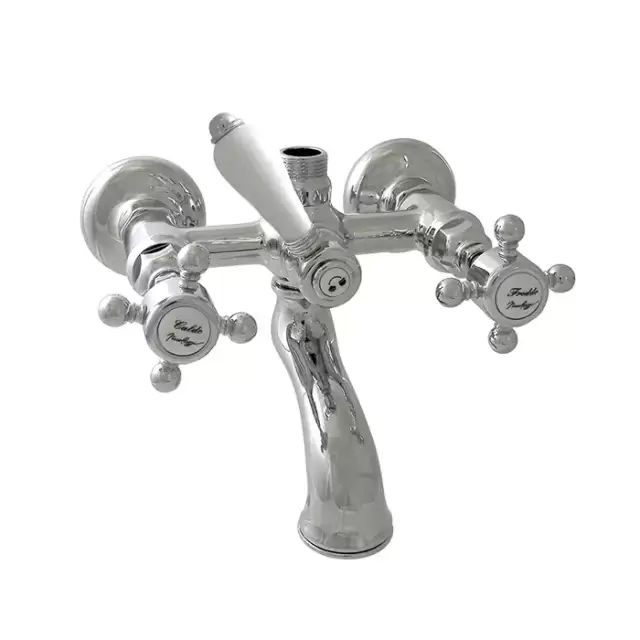 Nicolazzi Half Dome Смеситель для ванны и душа, настенный, с 2мя ручками, на 2 отв., цвет: хром