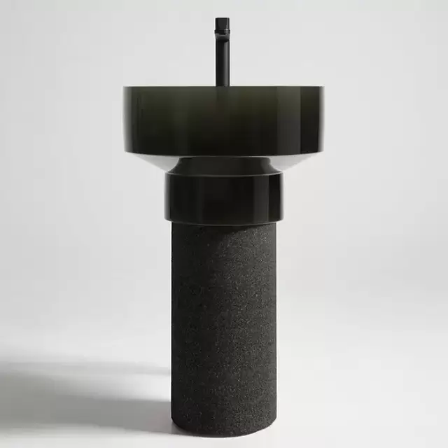 ANTONIO LUPI Borghi Раковина накладная с пьедесталом &Oslash;50х90 см, Cristalmood, с донным клапаном, цвет Oleo