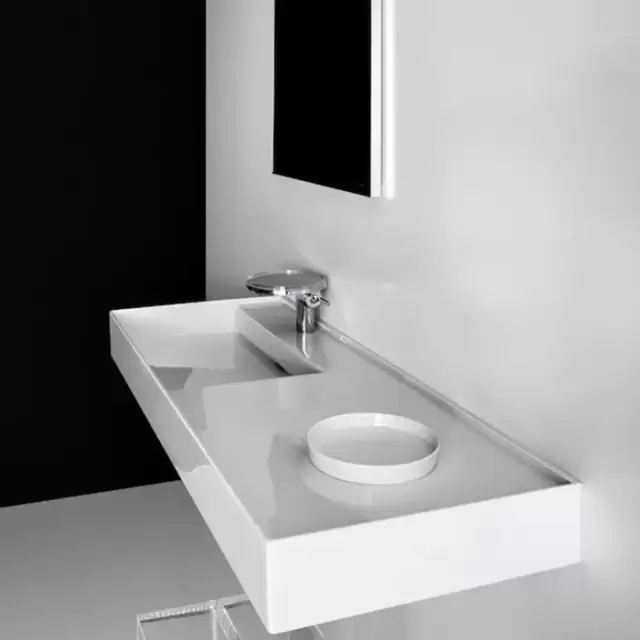 Laufen Kartell Раковина 120х46х12 см, 1 отв., без перелива, цвет: белый