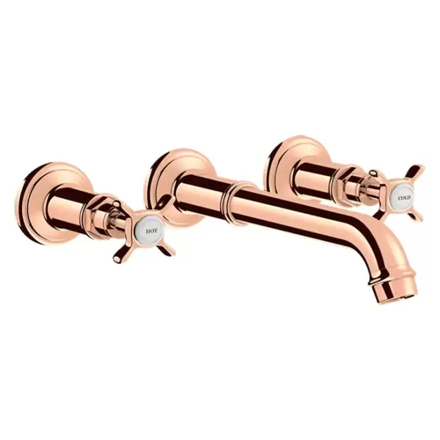 Axor Montreux Смеситель для раковины, встраиваемый, излив: 22.5см., цвет: полированное красное золото