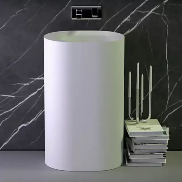 KNIEF Pearl Раковина 50х40х90 см, без отв., отдельностоящая, без перелива, цвет: белый матовый