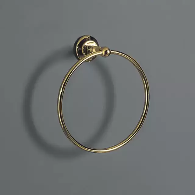 SIMAS Accessori Полотенцедержатель-кольцо 22см., для полотенец, подвесной, цвет: золото