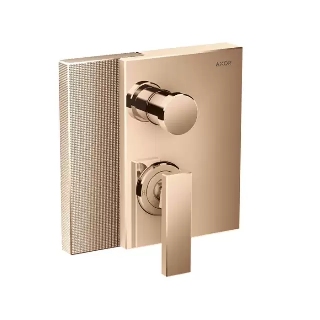 Axor Edge Смеситель для ванны, встраиваемый, алмазная огранка, внешняя часть, цвет: красное золото