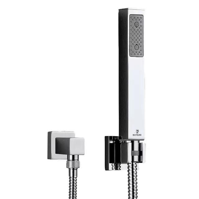 Bossini Cube Душевой гарнитур: лейка для душа с держателем и шлангом 150см., цвет: хром