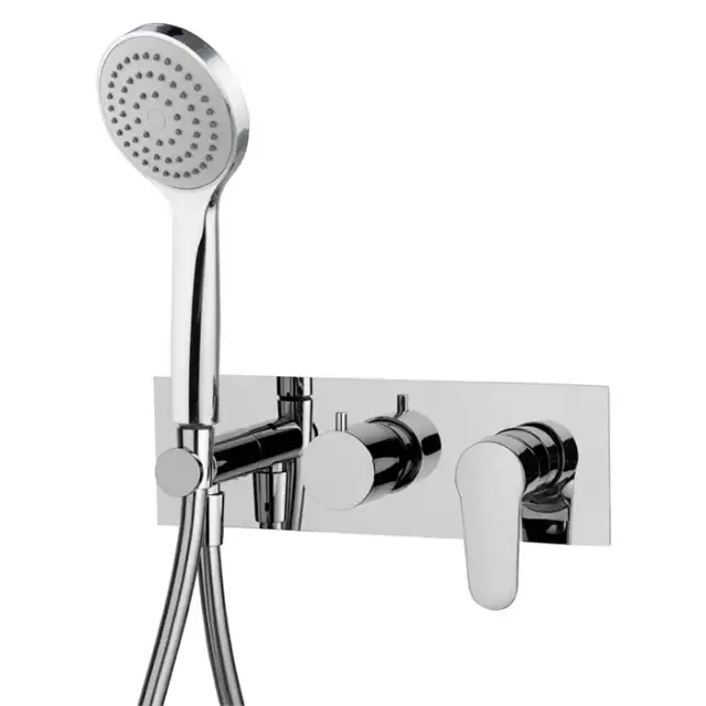 Fima Carlo Frattini Serie 22 Смеситель для душа, встраиваемый, на 2 источника с ручным душем, цвет: хром