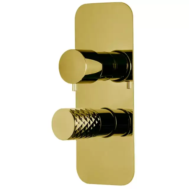 Fima Carlo Frattini Spillo Tech Смеситель для душа, встраиваемый, переключателем на 2/3 источника, цвет: золото