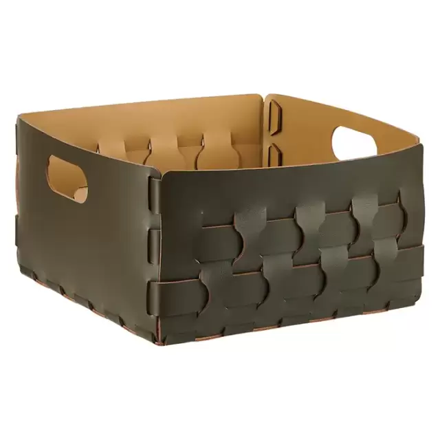 ADJ Корзинка Dubai, 35x35xH20 см., цвет: оливковый/горчичный