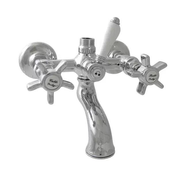 Nicolazzi Dames Anglaises Смеситель для ванны с 2мя ручками, вывод сверху 3/4, (для душ. стойки, для ванны) цвет: хром