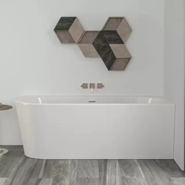 Knief Wall XS Corner Left Ванна угловая 165х75х58см., в правый угол, с интегрированной панелью, без слива-перелива, цвет: белый