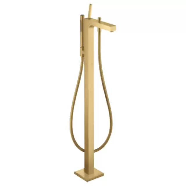 Axor Citterio Смеситель для ванны, напольный, с ручным душем, цвет: шлифованное золото