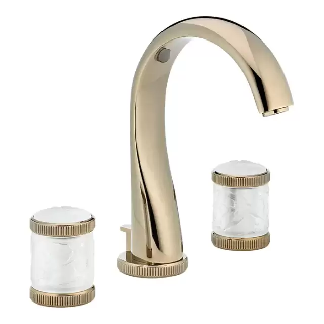 THG Hirondelles Смеситель для раковины, 3 отв., цвет: Umber color PVD