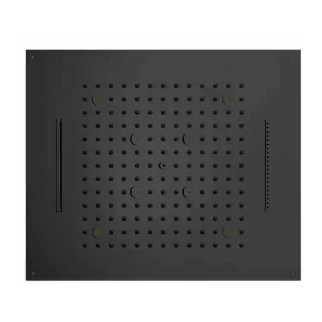 BOSSINI DREAM/4 Верхний душ 570x470 мм, с 4 LED RGB, 4 режима (дождь, каскад, водопад, туман) блок питания/управления, Cromoterapia, цвет: черный мат