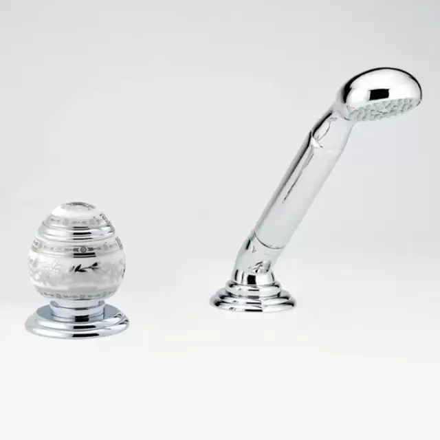 THG Marquise porcelaine blanche Ручной душ на борт ванны, 2 отв., цвет: хром/платина/белый фарфор