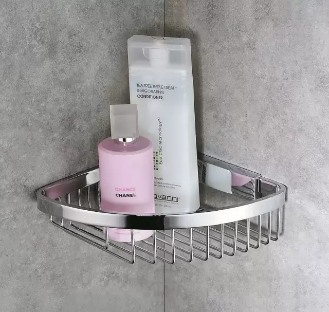 Colombo Angolari Полка для ванной 19х16x6см, угловая, цвет: хром