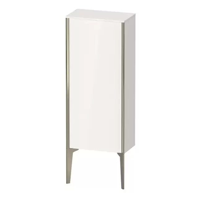 Duravit XViu Шкаф подвесной 40x24x89см, с 1 дверью, 2 стеклянными полками (петли слева), цвет: белый глянцевый/champagne matt