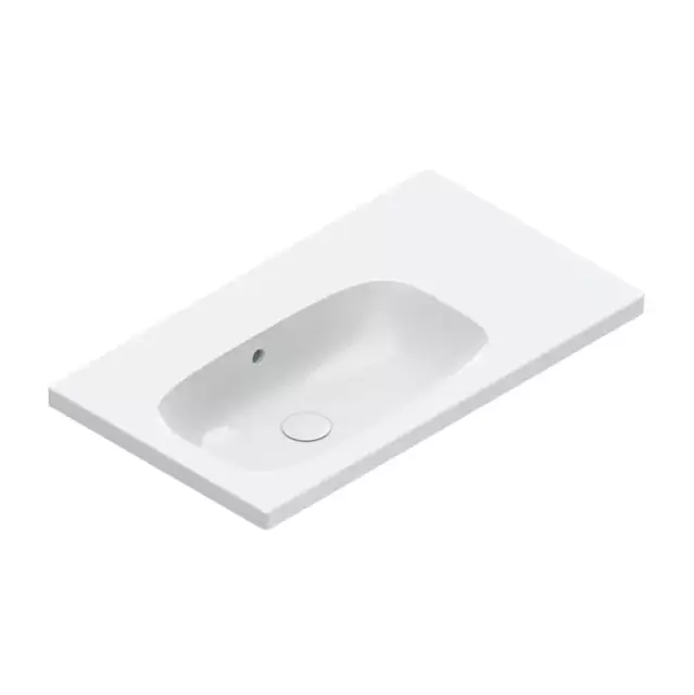 Catalano Alvea Раковина 80x46см чаша слева, без отв., цвет: белый глянцевый