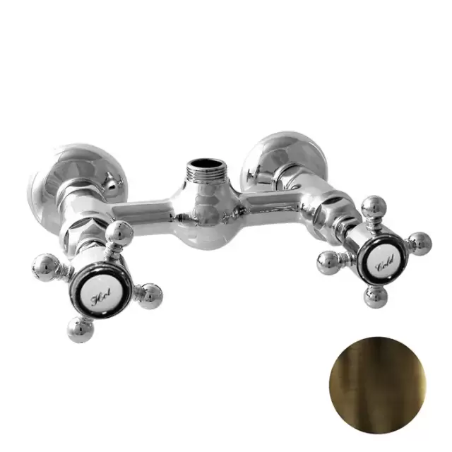 Nicolazzi Half Dome Смеситель для душа на 2 отверстия, вывод сверху 1/2" (без шланга и лейки), цвет: тёмная бронза