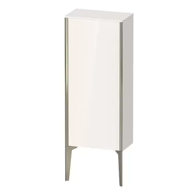 Duravit XViu Шкаф подвесной 40x24x89см, с 1 дверью, 2 стеклянными полками (петли справа), цвет: белый глянцевый/champagne matt