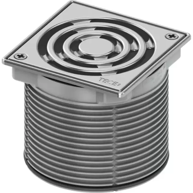 TECEdrainpoint S Базовая решетка 100х100 мм с фиксаторами, с монтажным элементом, сталь