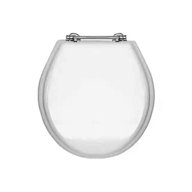 Devon&Devon Rose Сиденье для унитаза из мдф, с микролифтом, цвет: белый/хром