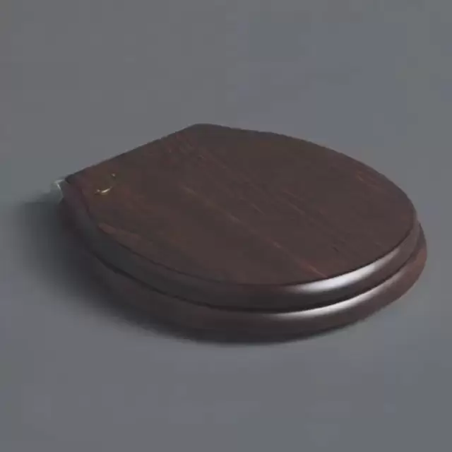 SIMAS Londra Сиденье для подвесного унитаза, дерево, цвет орех, петли - хром