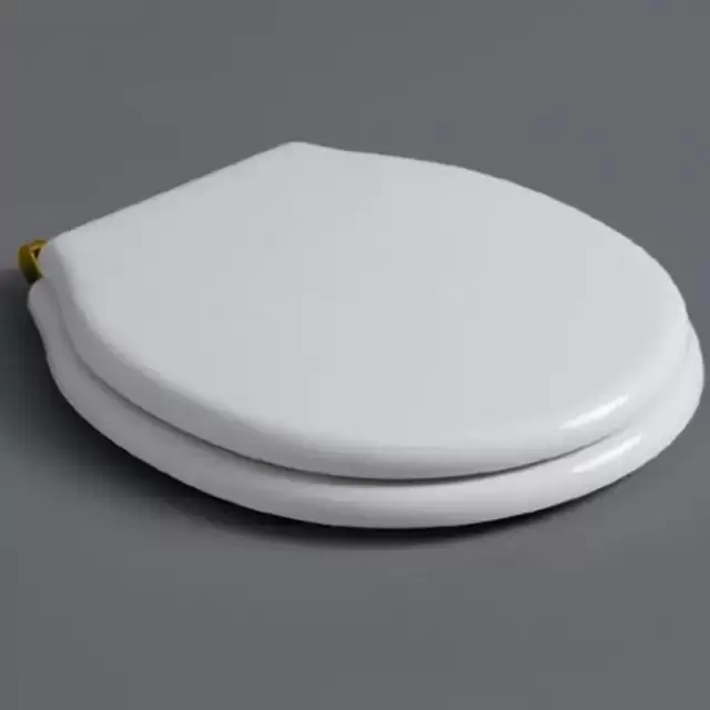 SIMAS Londra Сиденье для напольного унитаза, микролифт, цвет: белый/золото