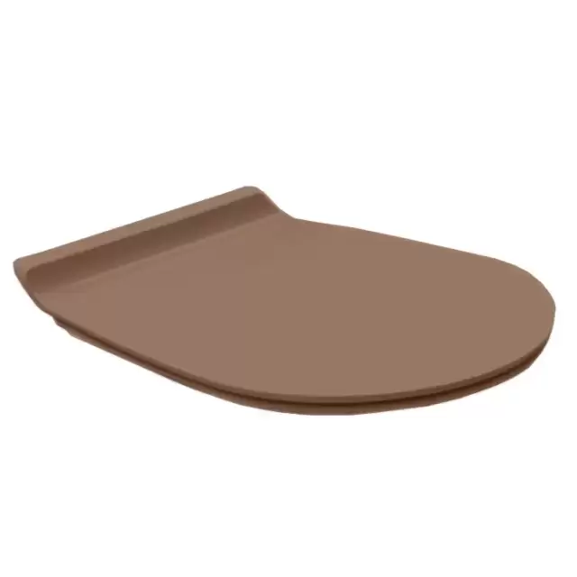 Simas Vignoni Сиденье для унитаза VI18/VI21/VI01, с микролифтом, быстросъемное из терморезины, цвет: moka matt/хром