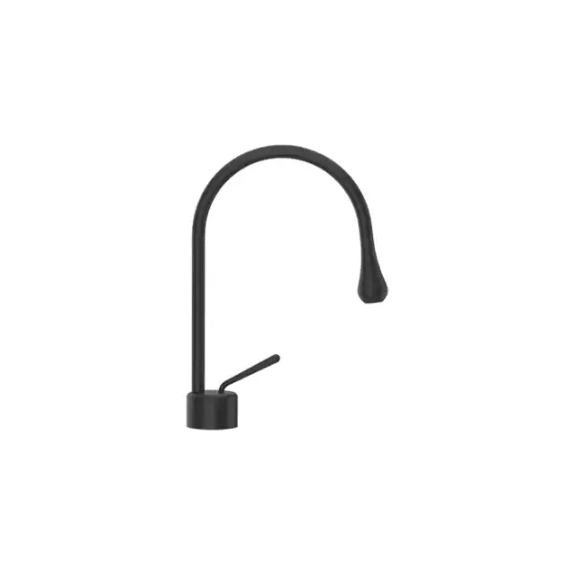 Gessi Goccia Смеситель для раковины на 1 отверстие, излив 174мм R=90, цвет: black XL
