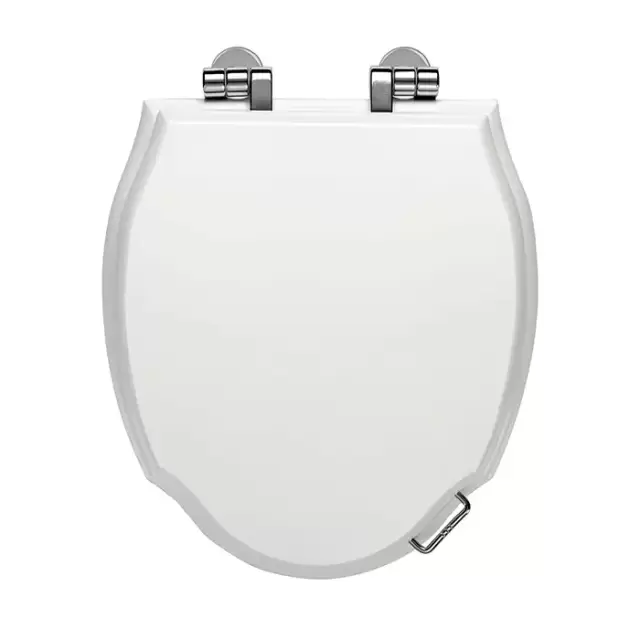 Devon&Devon Westminster Сиденье для унитаза из мдф, с микролифтом, цвет: белый/хром